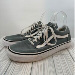 Vans Old Skool Grey Suede Canvas Skate Shoes Men 9 Women 10.5 Low Top